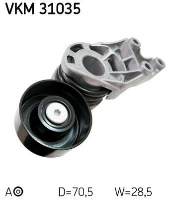 Rolo tensor da correia trapezoidal estriada SKF ref. VKM 31035